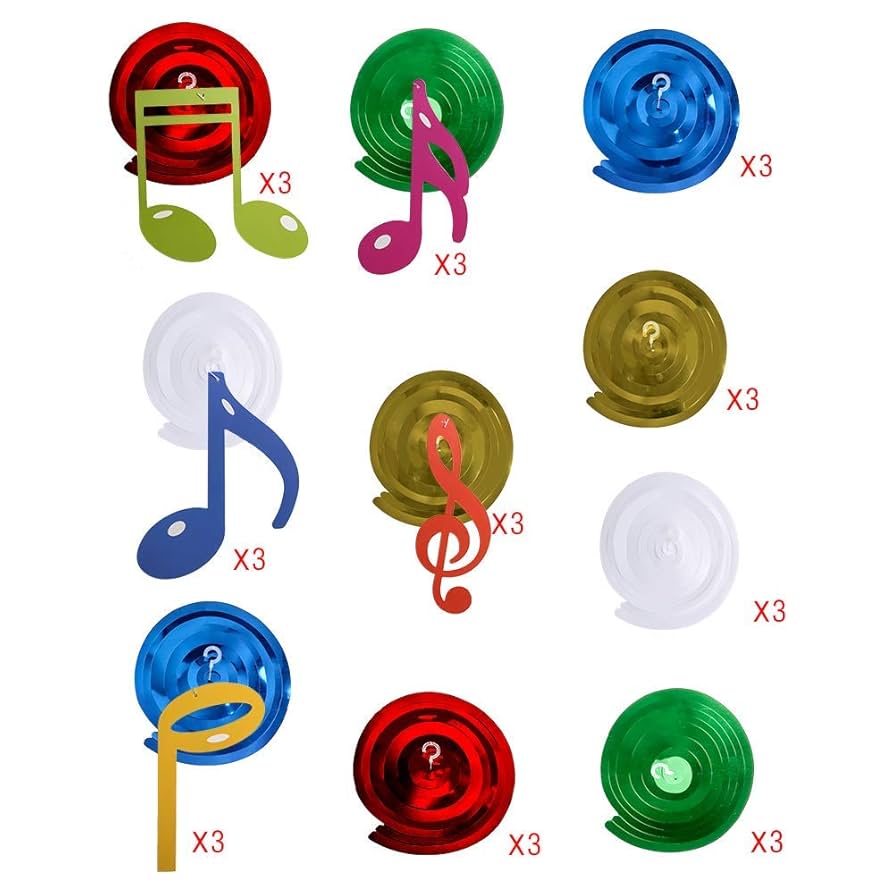 Amazon.co.jp: Konsait 音符 マルチカラー ハンギングスワール